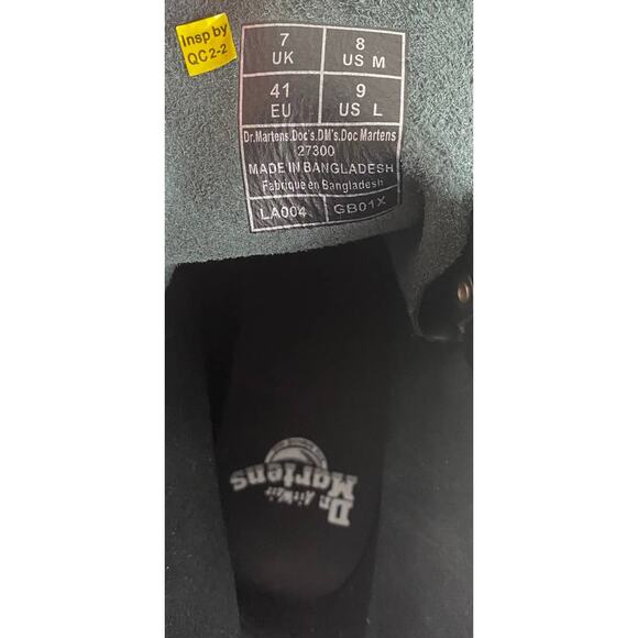 NWT DR MARTENS BOOTS 9 BLACK LEATHER SMOOTH 1460 LACE UP WHITE FAIRY GRUNGE GOTH - Picture 5 of 15